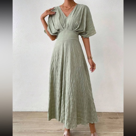 Boho batwing sleeve A line dress - Picture 5 of 6